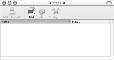 4 5 Double-click the [Utilities] folder. Double-click the [Print Center] icon. In Mac OS X v0. to 0.