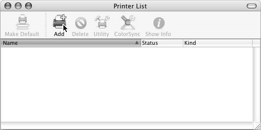 12 Double-click the [Printer Setup Utility] icon ( ). If you are using Mac OS X v10.1.5 or v10.2.8, double-click the [Utilities] folder and then double-click the [Print Center] icon.