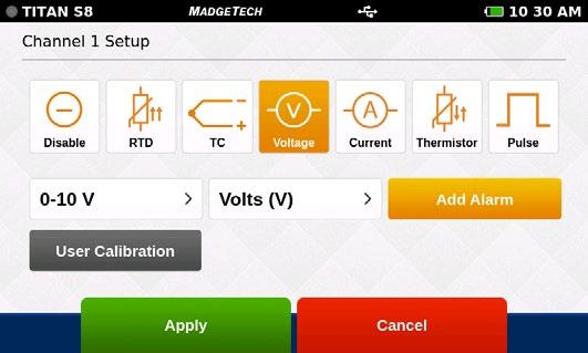 USER INTERFACE Factory Calibration The includes a complete Factory Calibration feature that provides users with the ability to adjust the calibration settings per channel and revert back to the