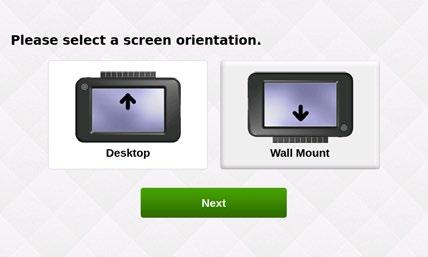 USER INTERFACE First Time Use Follow these steps when the device is powered on for