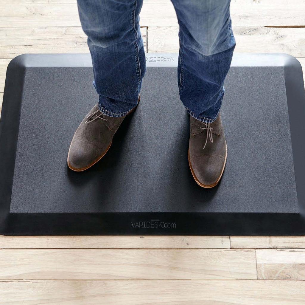 HIGHLY RECOMMENDED THE MAT 34 SKU V301 THE MAT 36 SKU V302 MEDIUM 86.7cm x 50.8cm Add the comfort of a cushioned anti-fatigue standing mat to your workplace.