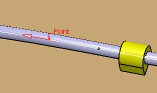 Select the Spline icon and select the point you just created and the spline to