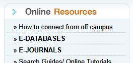 E-Databases Lists of useful