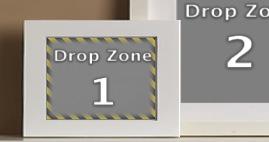 3. ADDING FILES TO DROP ZONES Drop Zones are areas in your menu that can be edited by adding still images and movie clips.