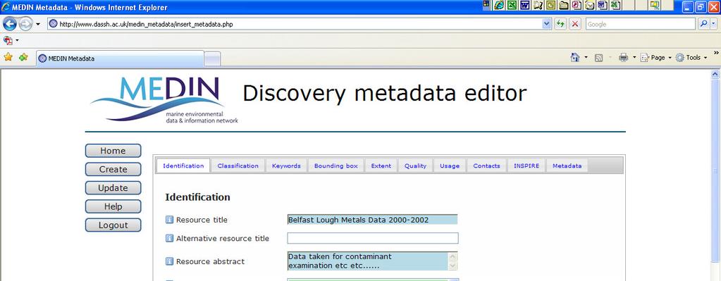 Discovery Metadata Standard On-line