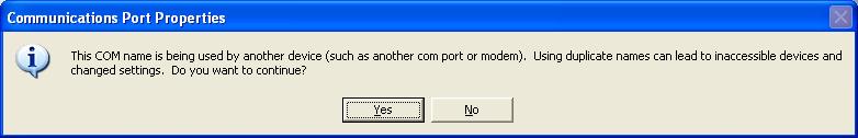 Com Port In Use The reason for allocating a higher number than 5 is that Windows has allocated the next available number as all of the com ports below 5 are in use.