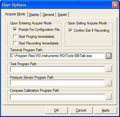 User Options On the Settings menu, click User Options.