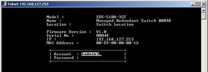 Getting Started 4. When the Main Menu of the EDS-510A s console utility opens, click Terminal preferences from the menu at the top of the window. 5.
