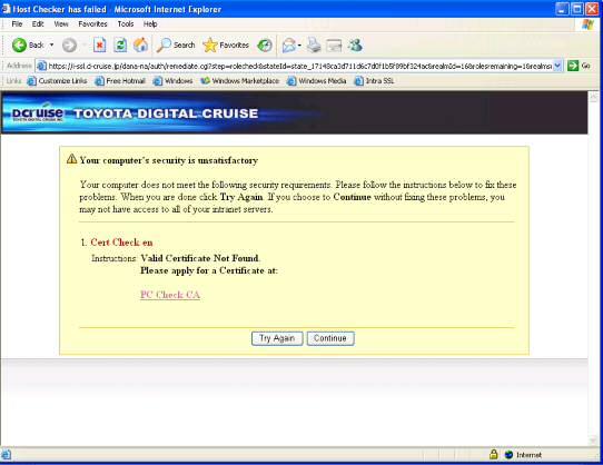 [ STEP2 ] Install a Certificate (7) Click the link to C Check Certificate Authority on the