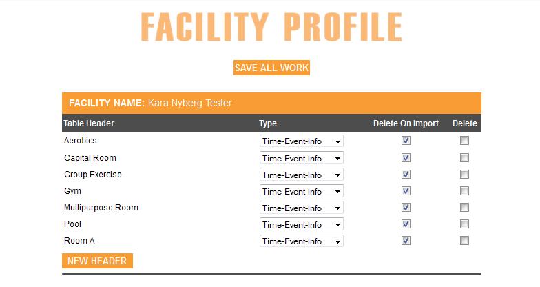 Creating and Updating Your Schedule By accessing the Facility Profile you can first begin to create or update your schedule. There are two ways to start the process.
