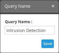 Enter the name of the query in the 'Query Name' field and click the 'Save' button. The 'Event Query' will be saved under the selected folder and displayed.