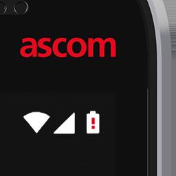 - "Battery is low" notification - "Battery is low" notification - Sound signal from the handset True Hot-Swap Ascom Myco has an easily replaceable battery that can be changed without powering down
