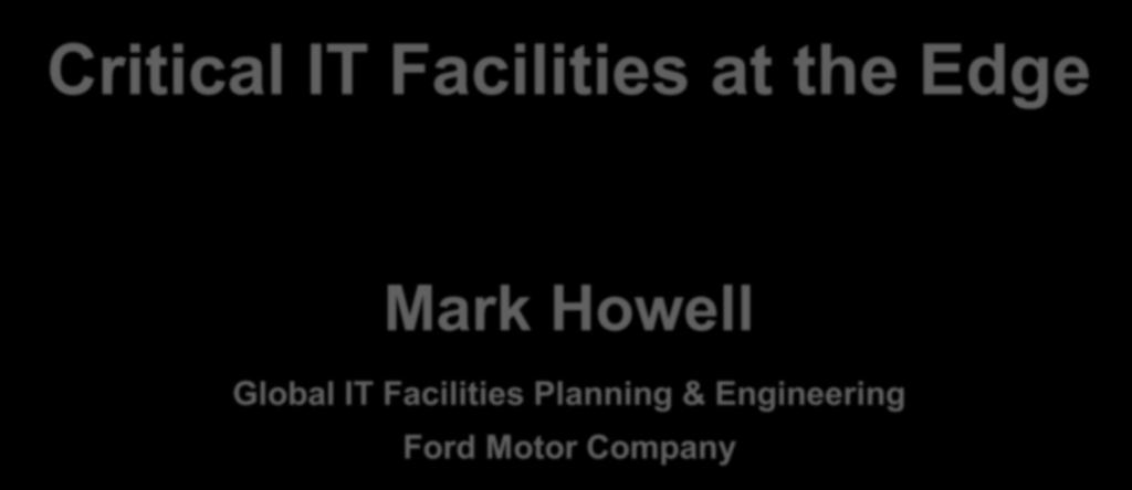 IT Facilities Planning &