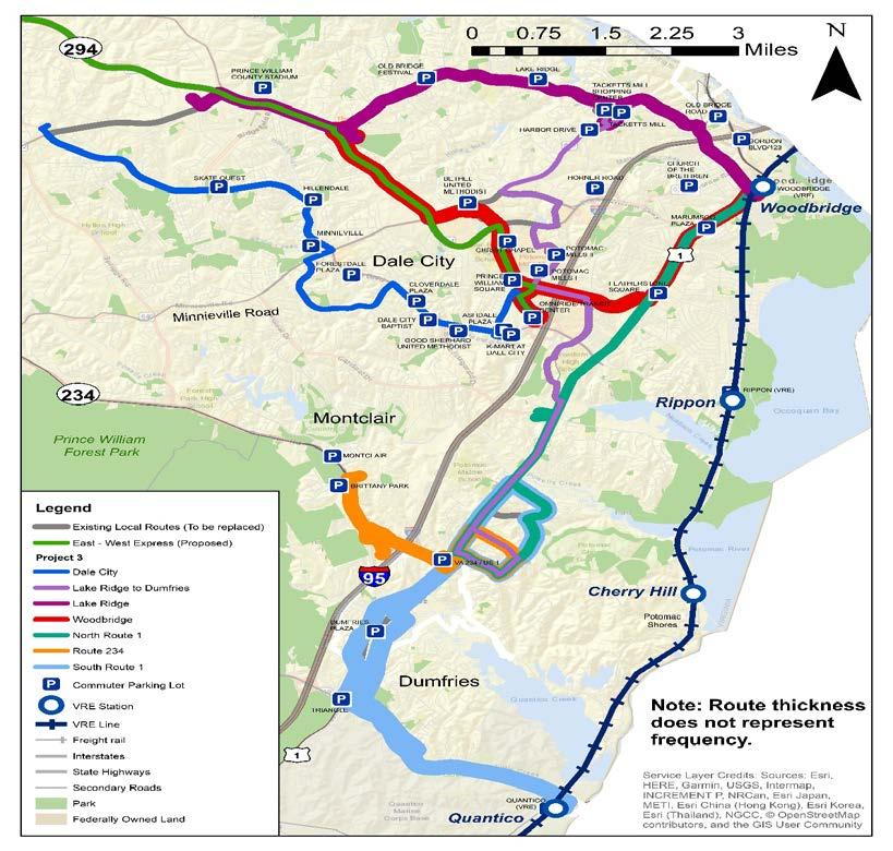 Revise Eastern Local Service The proposed change for eastern local services is to take the four existing local routes and convert them into