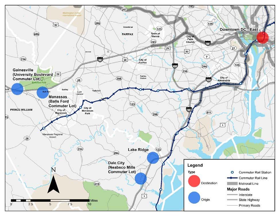 I-95 New Service to Downtown East Routes proposed include: Dale City-Capitol Hill/Union Station Lake Ridge-Capitol