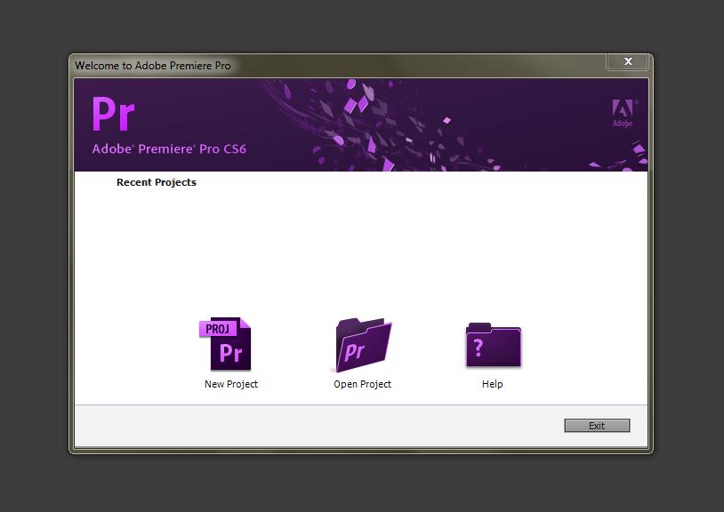 Basics of Adobe Premiere Getting started: The first thing you ll see when you open Adobe Premiere is a window asking to open a project or start a new one.