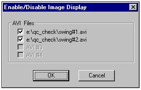 ENABLE/DISABLE IMAGE DISPLAY When multiple AVI files are open simultaneously, individual AVI files can be turned on or off from display to the user.
