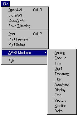 TRIM MENUS Listed below are the various menus for the TRIM program. Select the desired menu to see a description of the available commands for each menu.