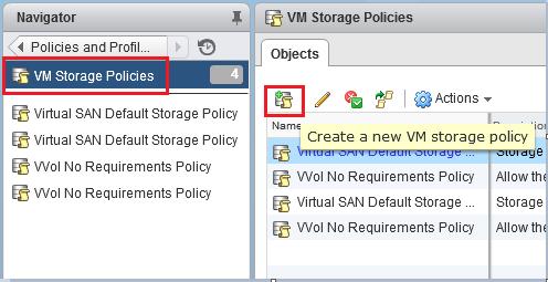Create a storage policy using tags A storage policy is created to ensure that virtual machines are placed on a storage that guarantees a specific level of capacity, performance, availability,