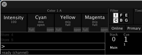 Figure 1-1: V276 Palette Buttons + When turning the encoder knobs on the V276 console front panel, the adjusted values will be displayed in the V276 HUD.