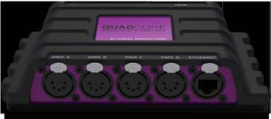 Targeted at channel hungry projects that typically involve pixel mapping, the QuadCore reduces the cost per DMX universe in a CueluxPro installation. web interface.