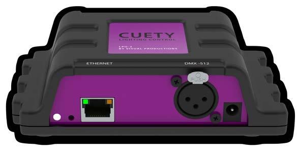 The controller has full support for moving heads, LEDs, conventional lighting and DMX controlled special effects. LPU The Cuety app requires the LPU-1 or LPU2 Lighting Processing Unit.
