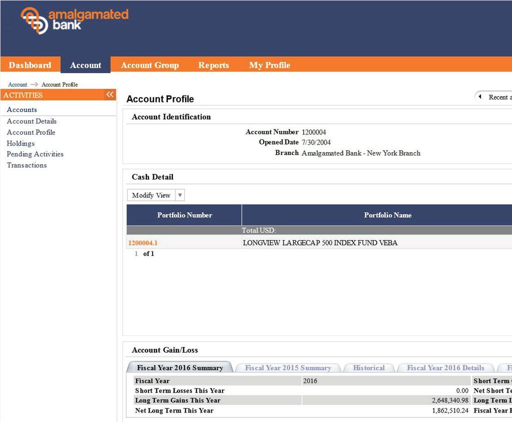 Account: How to view, print, and download your information The Account tab gives a snapshot of the Account