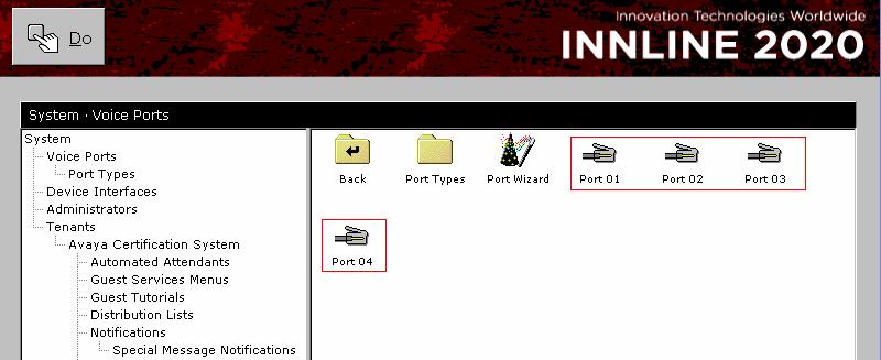 Under Voice Ports menu, four voice ports are created and configured. Click the button to start monitor and record stations.
