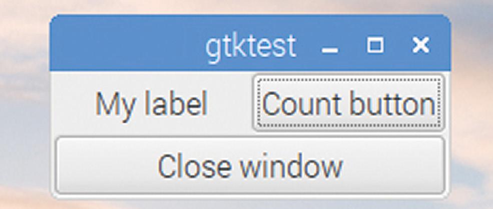 We create a new GtkTable widget with: GtkWidget *tbl = gtk_table_new (2, 2, TRUE); The arguments to the gtk_table_new function are the number of rows and the number of columns, respectively, and