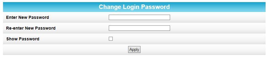 Chapter 5: Protecting and Monitoring Your Network 3. In the Change Login Password section, enter the new password in both the Enter New Password field and the Re-enter New Password field.