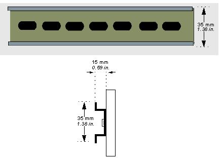 Dimensions Clearance Mounting on a DIN Rail Dimensions of the DIN Rail 4 / 8