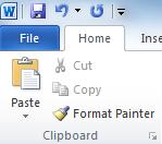Home Tab Copy, Cut, Paste Text Now that we have learned the basics of selecting/highlighting text, we can copy, cut and paste text easily.