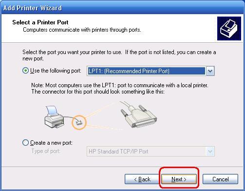 13. Select Manufacturer and Printer from the lists of printer s driver.