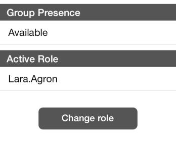 Tap the Change Role button. A pop up with a list of Call Groups will appear. To log into a Call Group, enable the checkbox next to it. To log out from a Call Group, disable the checkbox next to it.