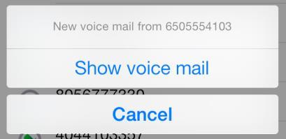 alert when you have a new voice mail message.