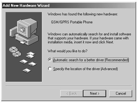 Windows ME To install the USB drivers to