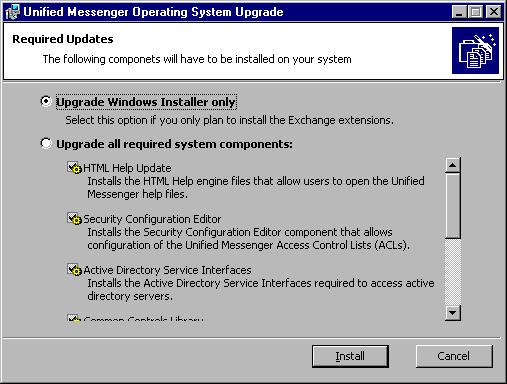 To run System Upgrade 1. Select the Run System Upgrade button. The Operating System Upgrade screen appears (Figure 3-4).