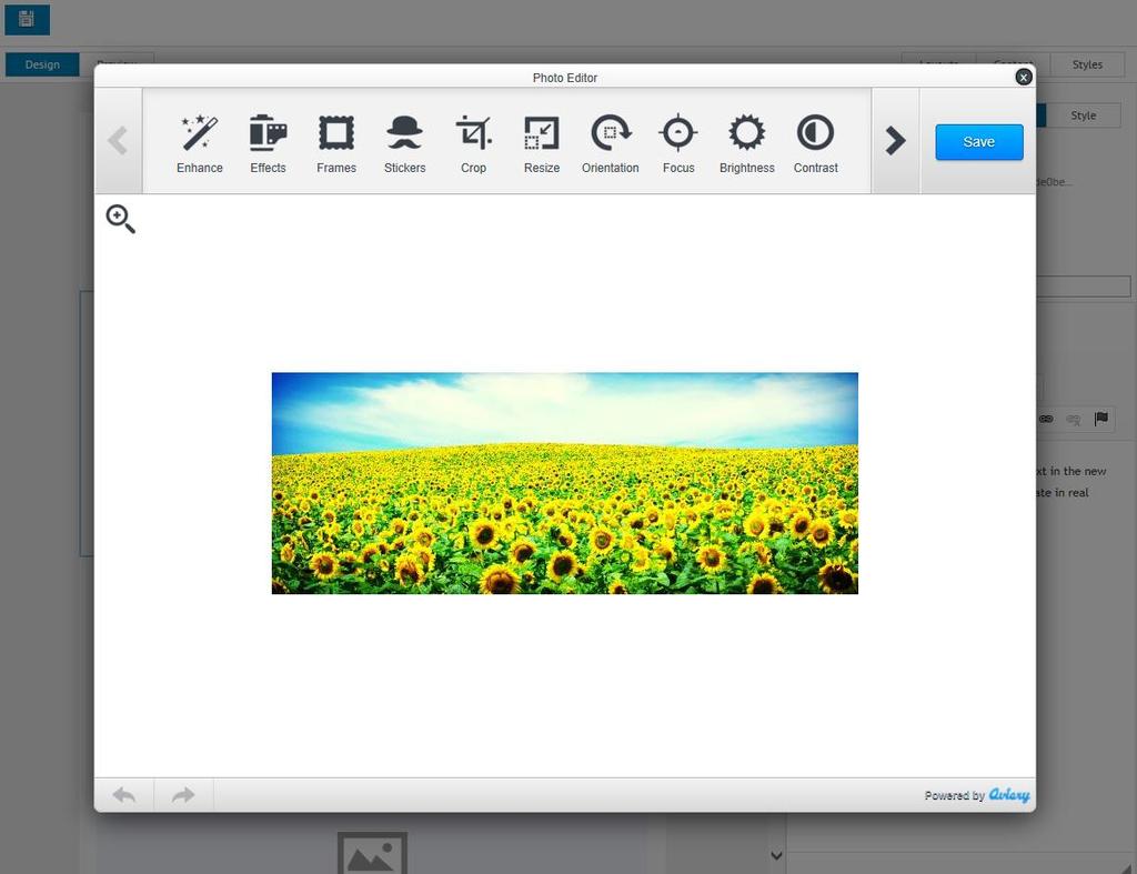 Drag and Drop Editor Edit images using