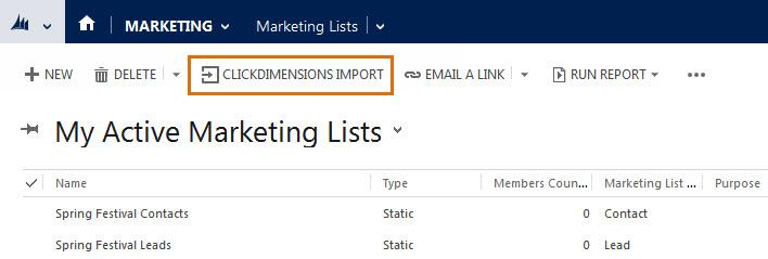 Import Tool Import as new Leads or Contacts (based on the email address) Add existing and newly created