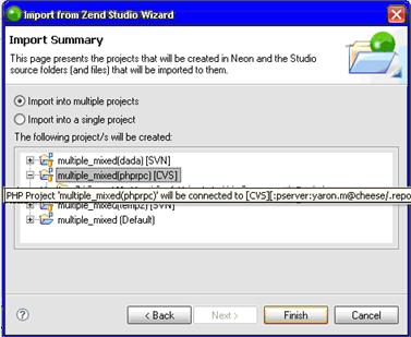 Zend Studio for Eclipse User Guide Figure 47 - Zend Studio Import Wizard 7.