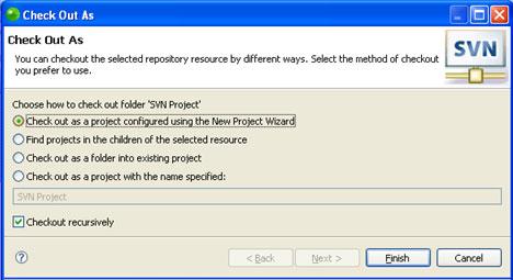 Zend Studio for Eclipse User Guide Figure 68 - Check Out As dialog 7.