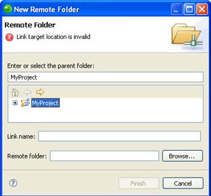 Zend Studio for Eclipse User Guide Figure 73 - New Remote Folder