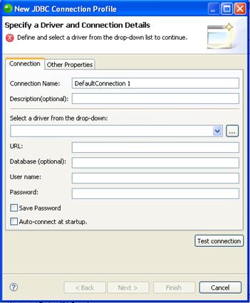 Zend Studio for Eclipse User Guide Figure 112 - New Connection Profile dialog 3.