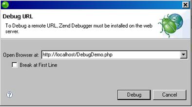 Using the Debugger Debugging a URL This procedure describes how to debug a URL on a server to which you have access.
