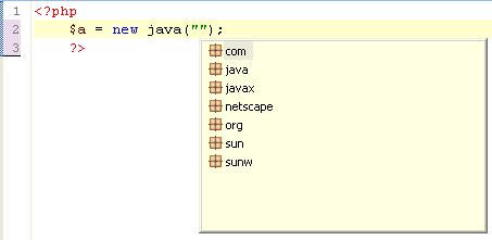 Using Java Bridge Using Java Bridge Using Java Bridge, Java Objects can be created in your PHP scripts. See Creating Java Objects for more information.