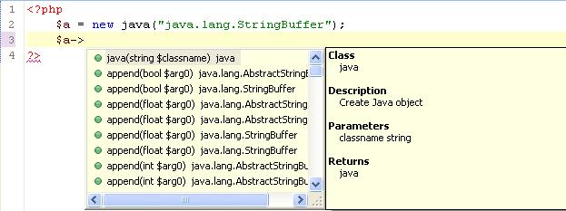 Using Java Bridge Example: 1.