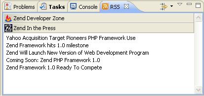 Zend Studio for Eclipse User Guide Viewing RSS Feeds These procedure describe how to view RSS feeds within Studio's RSS view and how to add additional RSS channels. To view RSS feeds: 1.