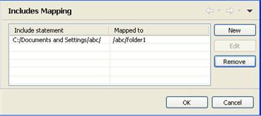 Zend Studio for Eclipse User Guide Includes Mapping Properties The Includes Mapping Properties page allows you to map external paths which are required in your files to locations in your project.