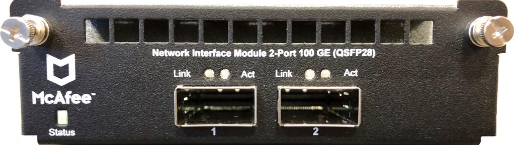 1 Overview Contents of the box 2-port QSFP28 100 Gigabit interface module(screws fixed on
