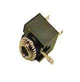 5mm mini stereo Audio Jack,. Black PVC plastic construction, perfect for mounting in tight places.